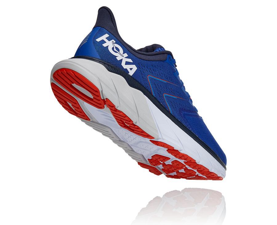 Hoka Australia One One Arahi 5 - Mens Running Shoes Blue - LAZHR-2739